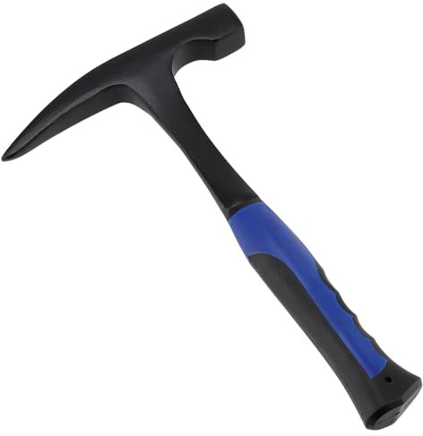 MAHIONG Martillo de 28 onzas, martillo de geología con punta puntiaguda y mango antideslizante de absorción de impactos, martillos de mampostería, buen equilibrio