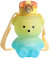 Merrwon Botella de agua con diseño de oso de peluche, botella de agua con forma de oso kawaii con pajita y calcomanías, botella de agua potable a prueba de fugas con correa para el hombro para niñas y