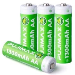 PUJIMAX Wiederaufladbare AA-Batterien, 1,2 V, Ni-MH, 1300 mAh, niedrige Selbstentladung, Doppel-A-Batterien, Haushalts-AA-Batterien für Küche, Büro usw. (24)