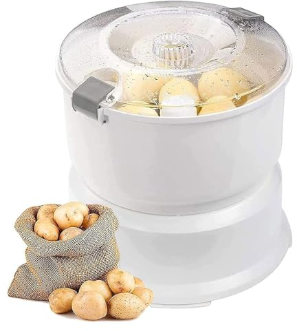 Lakenbroade Pelador de Patatas eléctrico de 85 W, pelador de Patatas Comercial, pelador de Patatas eléctrico Comercial, pelador Giratorio automático con accionamiento