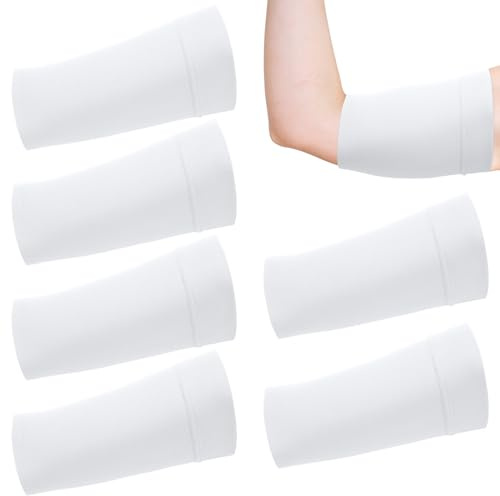 Vinsatin 6 Pcs PICC Line Sleeve PICC Line Cover Fashionable Breathable Upper Arm Cover to Protect PICC Lines for Adult