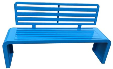 Bänke für Draußen Wetterfest 2 Sitzer Gartenbank mit Liegefunktion 100 120 150 180cm Sitzbank Balkon Schmal Blau Verschiedene Größen Verfügbar Bänke für Draußen Terrasse Balkon Garten(150x40x83cm)