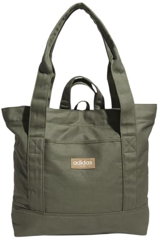 adidas Unisex-Erwachsene Canvas Court Tote Bag, Olivgrün, OSFA