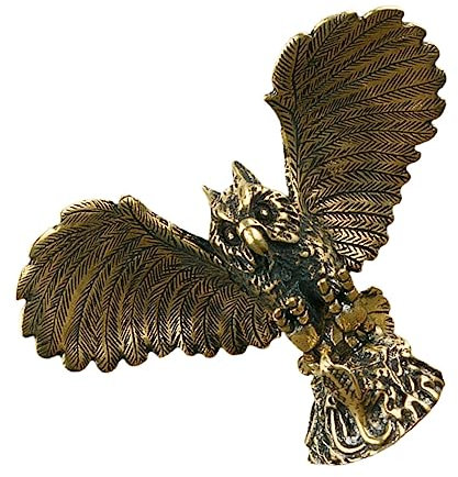 PRETYZOOM Messing Eulen Figur Retro-Optik Vintage Dekoration Für Schreibtisch Teehaus Büro Langlebige Kupfer Skulptur Als Einzigartiges Deko-Accessoire Für Wohnzimmer Oder Arbeitsbereich