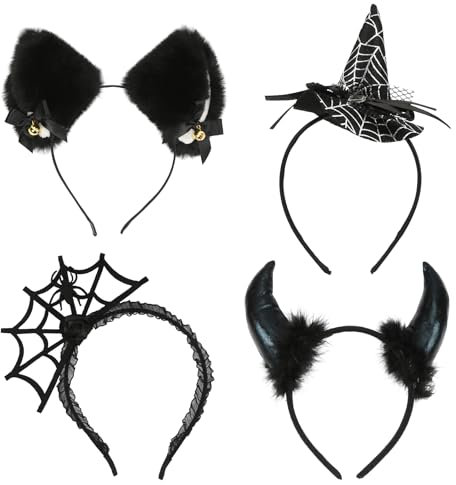 Meleager Serre Tete Halloween, Bandeau Halloween, Décorations Halloween pour Soirées à Thème, Halloween Accessoires de Coiffures Cosplay pour Femmes