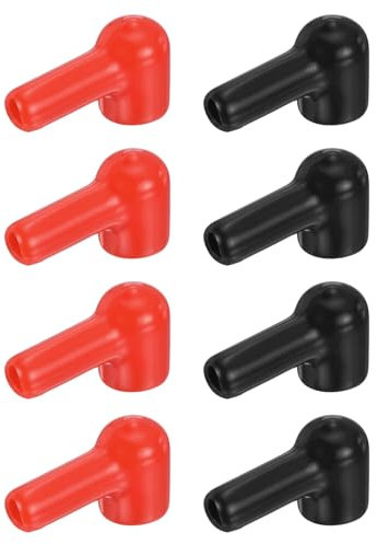 sourcing map Battery Terminal Cover, 8 Pcs Battery Terminal Protector Truck Battery Terminal Cover Positive Negative Poles Stud Covers L6-11-32mm for Car Accessories Truck Marine Boat