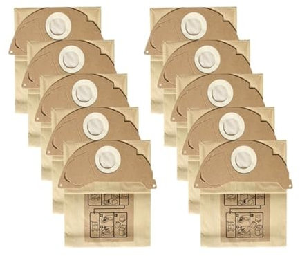 XYFGSBHQ Sacs à poussière, compatibles avec Les aspirateurs Robots Karcher WD2250 A2004 A2054 MV2 WD2, Sacs Poubelle, Sacs en Papier, Accessoires de Remplacement
