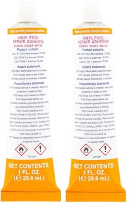 STEINBACH | Unterwasser Reparatur-Set | 2 Stück | für Vinyl-Folien | inkl. 260 cm² Folie (0,22 mm) & 30 g Kleber | ideal für Poolfolie | Reparatur auch unter Wasser möglich | einfache Anwendung
