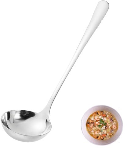 FAMILY 1 Cazo Servir 28.2x8.5cm Acero Inoxidable Diseño Liso, Elegancia y Funcionalidad para Cada Ocasión, Cubiertos de Alta Gama para Hogar y Restaurante