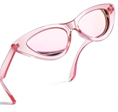 Joopin Klassische Cateye Sonnenbrille Damen Polarisierte 90er Party Brille | Retro Katzenauge Brille, Ideal für Schmale Gesichtskonturen, UV400, Modern, Alltag, Pendeln, Einkaufen, Partys, Cosplay