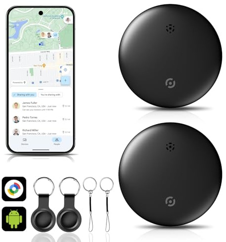 Bluetooth GPS Tracker für Android mit Google Mein Gerät Finden App, Schlüsselfinder & Gepäckortung, IP66 Wasserdicht, Austauschbare Batterie, Laut Signal bei Nähe,für Schlüssel, Tasche,Koffer,1 Pack