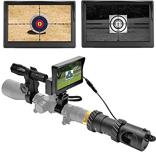 JASHKE Vision Nocturne numérique de Pistolet à air. Utilisé pour la Chasse. Équipé d'une caméra HD et d'un écran Portable de 5 Pouces (Mise à Niveau Tube)