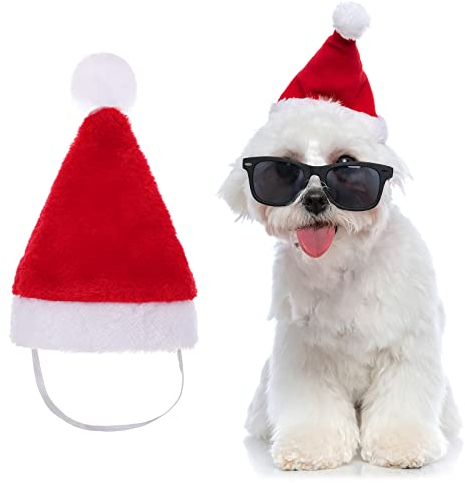 BESTOYARD Weihnachtsmütze für Hund Weihnachtsmütze Cute Dog Cat Pet Weihnachtskostüm Outfits Kleiner Hund Headwear Hair Grooming Zubehör (1Pcs)