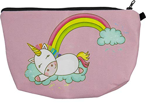 cosey Make-up Tasche, trendige Schminktasche und Kulturbeutel – Schlafendes Einhorn