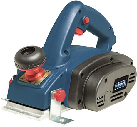 SCHEPPACH EP1100 Elektrohobel (Elektrischer Handhobel 1100W, bis 3 mm Spantiefe, Falztiefe 18 mm, 16000 U/min, 3.8 kg) Inkl. Paralleles Lineal, Staubbeutel und Schlüssel
