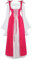 Médiévale Renaissance Robes Maxi Parti Costume Vintage Déguisements Halloween Gothique Femmes Cosplay Déguisement Carnaval Victorien Rose Rouge L