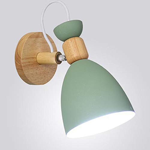 Mengjay Wandlampe Kinder Nachttischlampe Schlafzimmer Kinderzimmer Wandleuchte Innen Wandleuchten Eisen Holz Wandlampen Verstellbar Küche Wandbeleuchtung E27 Deko Decke Leuchte Flur Lampe