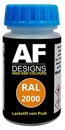 Alex Flittner Designs Lackstift RAL 2000 GELBORANGE matt 50ml schnelltrocknend Acryl