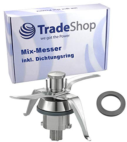 Ersatz Messer Mixmesser inklusive Dichtung geeignet für Vorwerk Thermomix TM21 TM 21 aus rostfreiem Edelstahl
