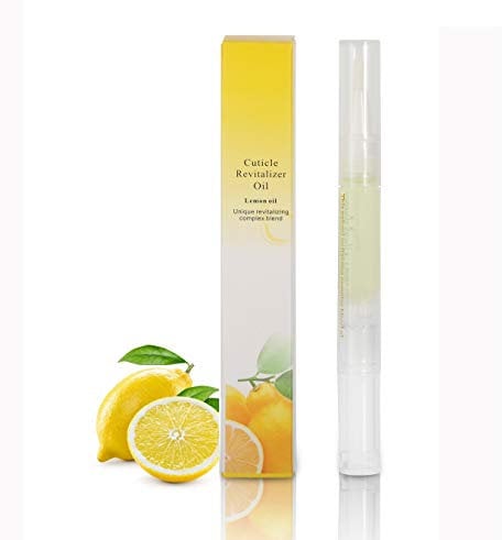 BNG Nail & Cuticle Oil Pen for Nails Care Growth Treatment, 3ml Nail Oil Pen Cuticle Natural Revitalizer with Soft Brush for Moisturize Dry Nails & Cuticles Care, Repairing Cracked,Lemon