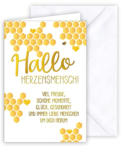 KE - B6 Geburtstagskarte mit Wildblumensamen, Innendruck & Umschlag inklusive - Herzensmensch Motiv