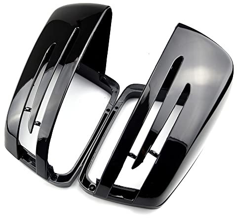 MKptopia Spiegelkappen Spiegelkappen Seitenspiegelkappe ABS Style kompatibel mit Be-nz A B C E S CLA GLK GLA Klasse W176 W246 W204 W212 W221 X156 C117 (Schwarz)