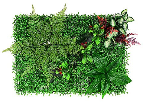 OYFFL Decoración Panel de Fondo Pared de césped Artificial, Pantalla de Cobertura privacidad para Interiores y Exteriores, protección UV (6)