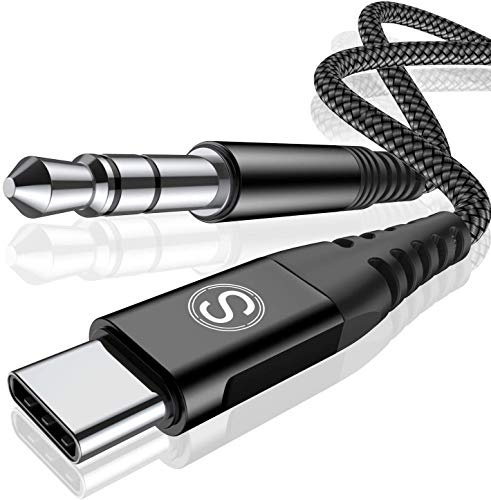 UBS C to 3.5mm Jack Audio Aux Cable 1.2m,Type C Adapter to 3.5mm Male Car Stereo Headphone Cord for iPhone 15 Plus Pro Max,Samsung Galaxy S23 S22 S21+ Ultra Note10,Google Pixel 8/7/6,Huawei,iPad