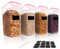 LYXIANG Cereal Containers, Airtight Plastic Cereal Dispenser - Leak-Proof, BPA Free Cereal Dispenser Flour, Sugar, Dry Food,Pink