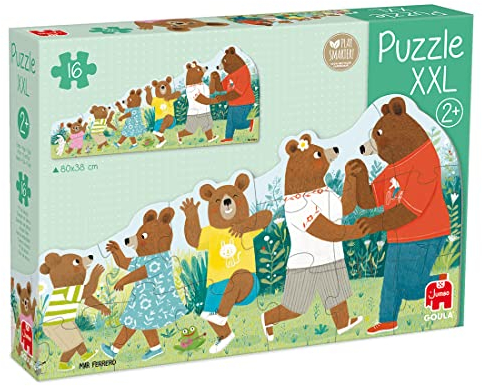 GOULA - Jumbo Spiele - Bärenfamilie buntes XXL-Holzpuzzle - Puzzle für Kinder ab 2 Jahre