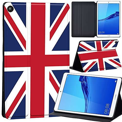 Huawei MediaPad M5 Lite 8 Tablet Cover, Ultra Slim Lightweight PU Leather Standing Cover Case For Huawei M5 Lite 8-Inch 2019 Release Tablet (British flag)