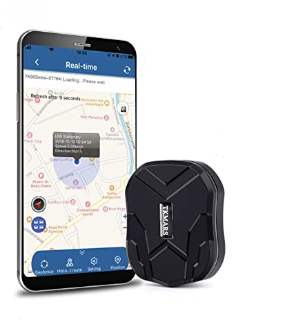 TKMARS GPS Tracker Mini GPS Tracker Auto Starke Magnetische Wasserdicht mit Freier Anwendung von Mehreren Alarmen Standby bis Zu 32 Tage