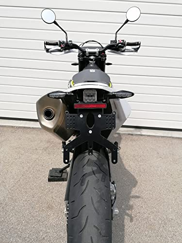 Kennzeichenhalter GroFaTec REVO Short für Husqvarna 701 Supermoto 2016-2023 Kennzeichenträger Nummernschild Träger Halter kurzes Heck Heckumbau Porta Targa huski sm
