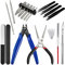VOANZO 17-teiliges Metall-Puzzle-Werkzeug-Set, Werkzeug, DIY-Metallmodell-Kits, Werkzeuge, Tab-Rand, Zylinder, Kegelform, Biegehilfe-Werkzeuge