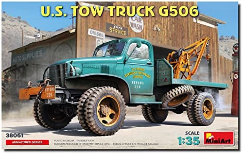 MiniArt 1:35 US Abschlepper G506 - Originalgetreue Nachbildung, Modellbausatz, Plastik, LKW, Auto, Bausatz für Erwachsene, Molded Color