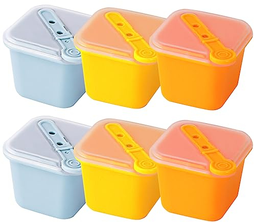 Alipis Silikon Babynahrung Gefrierbehälter Gefrierschale mit Deckel Lebensmittelbehälter Frischebehälter für Muttermilch Babybrei Obstpürees Suppen Einfrieren 6 Stück