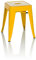 hjh OFFICE Metall Hocker VANTAGGIO Gelb Sitzhocker im Industry-Design, stapelbar, niedrig, 645071