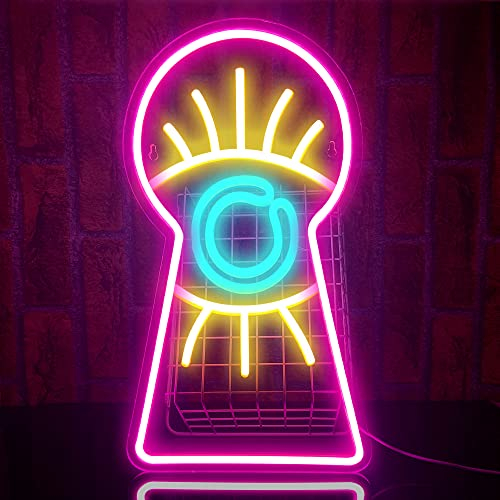 PILOYINDE Ojos Neón Arte Innovador Neón Alimentado por USB Letreros de neón para dormitorio Restaurante Bar Fiesta Decoración de pared