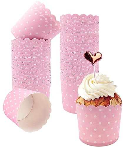 Lot de 100 caissettes à muffins en papier pour mariages, fêtes, mariages, Halloween, pâtisseries