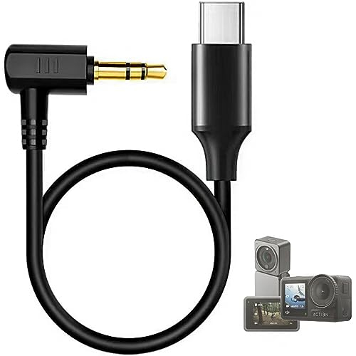 Honbobo Audio Adapterkabel kompatibel mit OSMO Action 4/Action 3/DJI Action 2/DJI Osmo Pocket 3 Typ-C auf 3,5mm Schnittstelle Plug and Play Spot