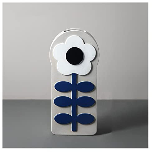 Vase aus Keramik, handbemalt, getrocknete Blumen, Blumenarrangement, Zuhause, Wohnzimmer, Zubehör, Tischvase, Dekoration (A, Einheitsgröße)