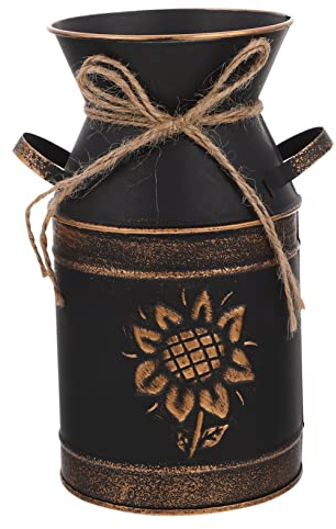 Amosfun Blumentopf Rustikale Krugvase Rustikale Blumenvasen Dekorative Vase Aus Metall Rustikaler Krug Kann Vase Wandvase Aus Metall Vase Milchkrug Verzinktes Blech Wandbehang Frankreich