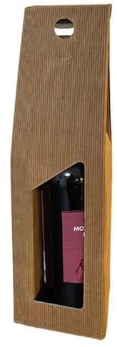 VIRSUS Scatola Portabottiglia Vini in Carta Avana per 1 BOTTIGLIA 5805, Misura 9x9x39 cm, Box Busta in cartone ondulato, per Bottiglie vino, Prosecco, Champagne, per Natale, Feste ed Eventi (10)