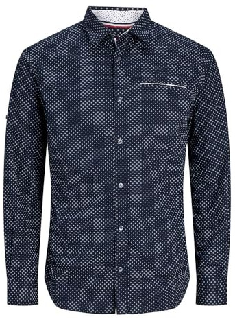 JACK & JONES Herren JJEREMY Detail Shirt LS NOOS 12235969,Sky Captain,XS