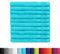 BaSaTex - Handtuch Set für Gäste 10er Pack - Frottee-Handtücher mit Aufhängeschlaufe aus weicher Baumwolle in 30x50cm - Waschtücher für Gäste Öko-Tex Standard 100 Zertifiziert - Türkis