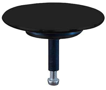 Cône de valve rotatif pour siphon de baignoire Noir