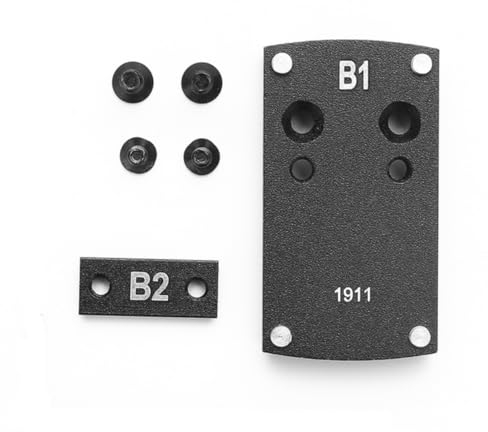 HOUSON Montageplatte Adapter, Rot-Punkt-Visier Adapter RMR Universal-Visier Platten Optik Sight Mount für Glock Beretta Colt 1911Springfield XD M&P Shield 2.0 9mm .40 S&W Pistole(Colt 1911)