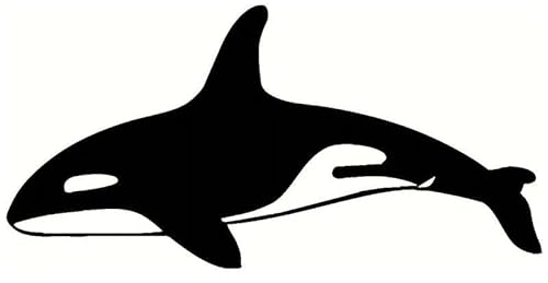 Lay U Home 15.2x7.5CM Orca Killer Wal-Fisch-Auto-Aufkleber Decorals Klassische Auto-Styling Dekoration Zubehör