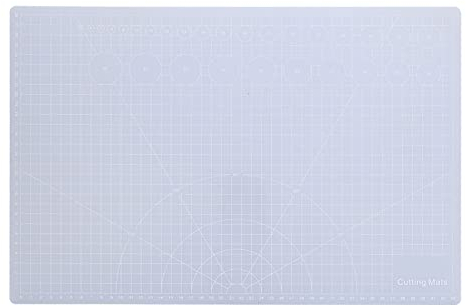 Tapis de Découpe en PVC, Table D'auto-guérison, Planche à Découper avec Grille Rotative, Tapis de Couture pour la Sculpture, le Dessin, L'artisanat, le Quilting(A3)