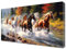 ZQQART Leinwandbild mit Pferden große laufende Pferde Bild Westerntiere Malerei Wildpferde Thema laufende Landschaft Poster für Küche Büro Zuhause Wanddekoration (Pferd-A,30x60cm)